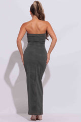 Kangaroo pocket tube maxi dress