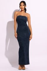 Kangaroo pocket tube maxi dress