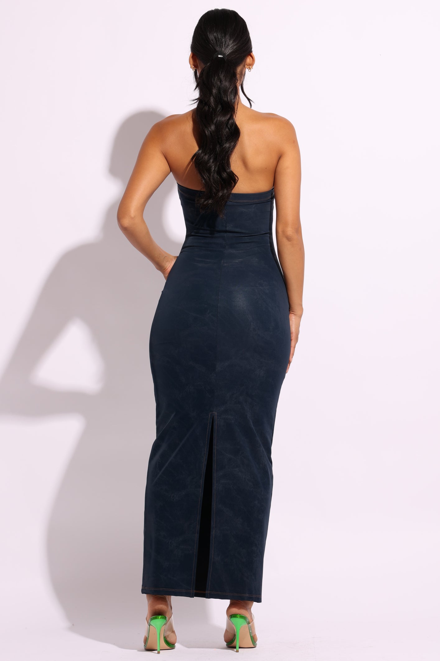 Kangaroo pocket tube maxi dress