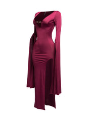 Flyaway Long Sleeve Maxi Dress