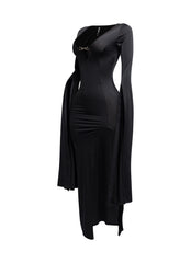 Flyaway Long Sleeve Maxi Dress