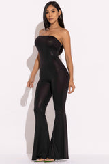 Tube flare jumpsuit