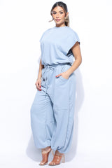 Open back jogger jumpsuit