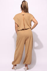 Open back jogger jumpsuit