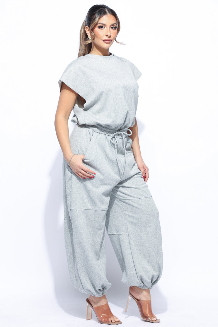 Open back jogger jumpsuit