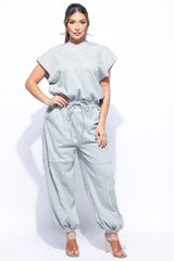 Open back jogger jumpsuit