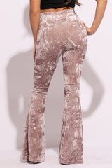 Crushed Velvet Flared Pants