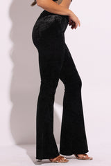 Crushed Velvet Flared Pants