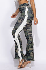 Fringe detailed pants