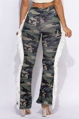 Fringe detailed pants