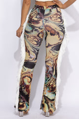 Fringe detailed pants