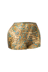 Foiled animal printed highwaisted shorts