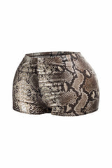 Foiled animal printed highwaisted shorts