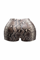 Foiled animal printed highwaisted shorts