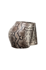 Foiled animal printed highwaisted shorts