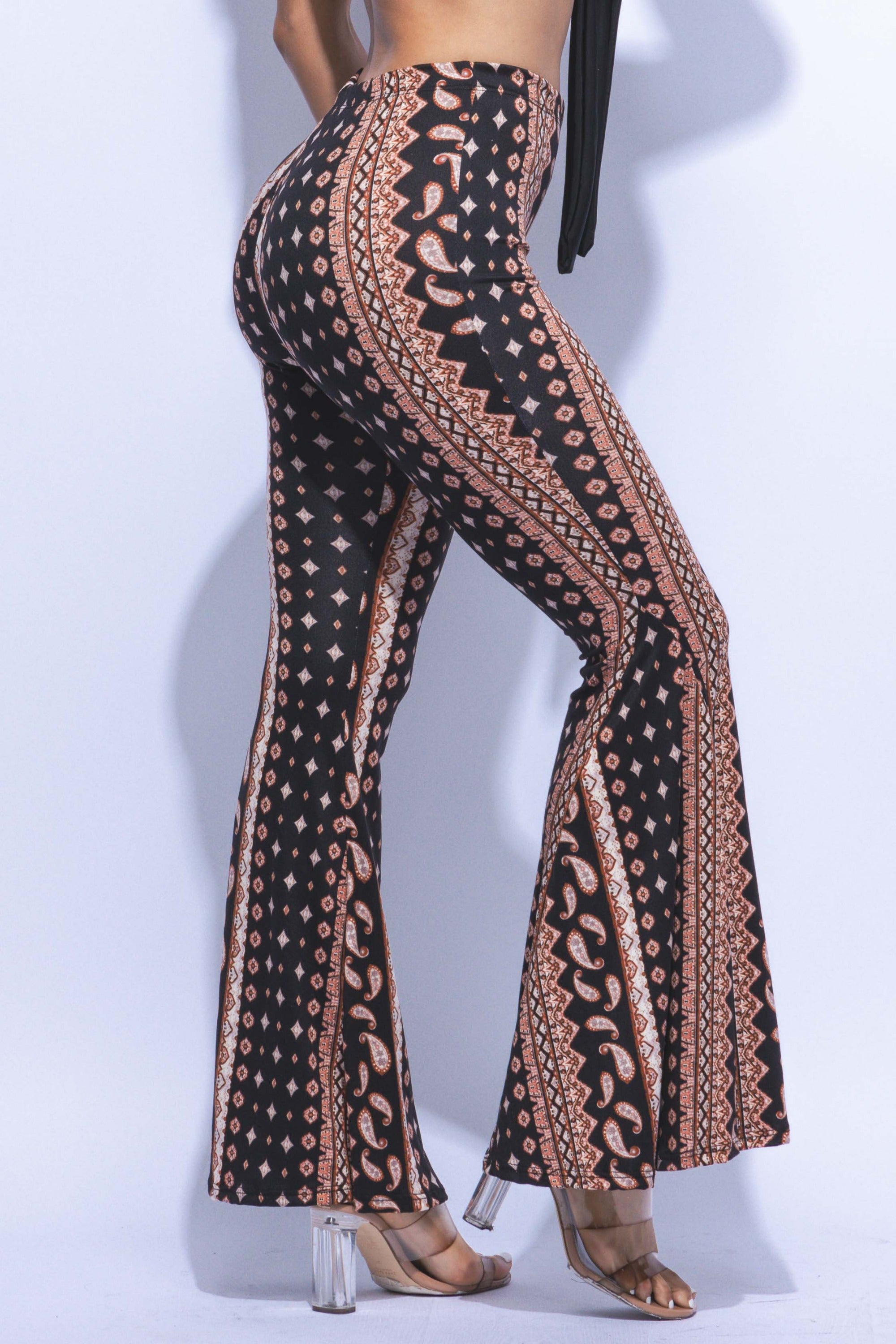 Super flared bell bottom boho printed pants