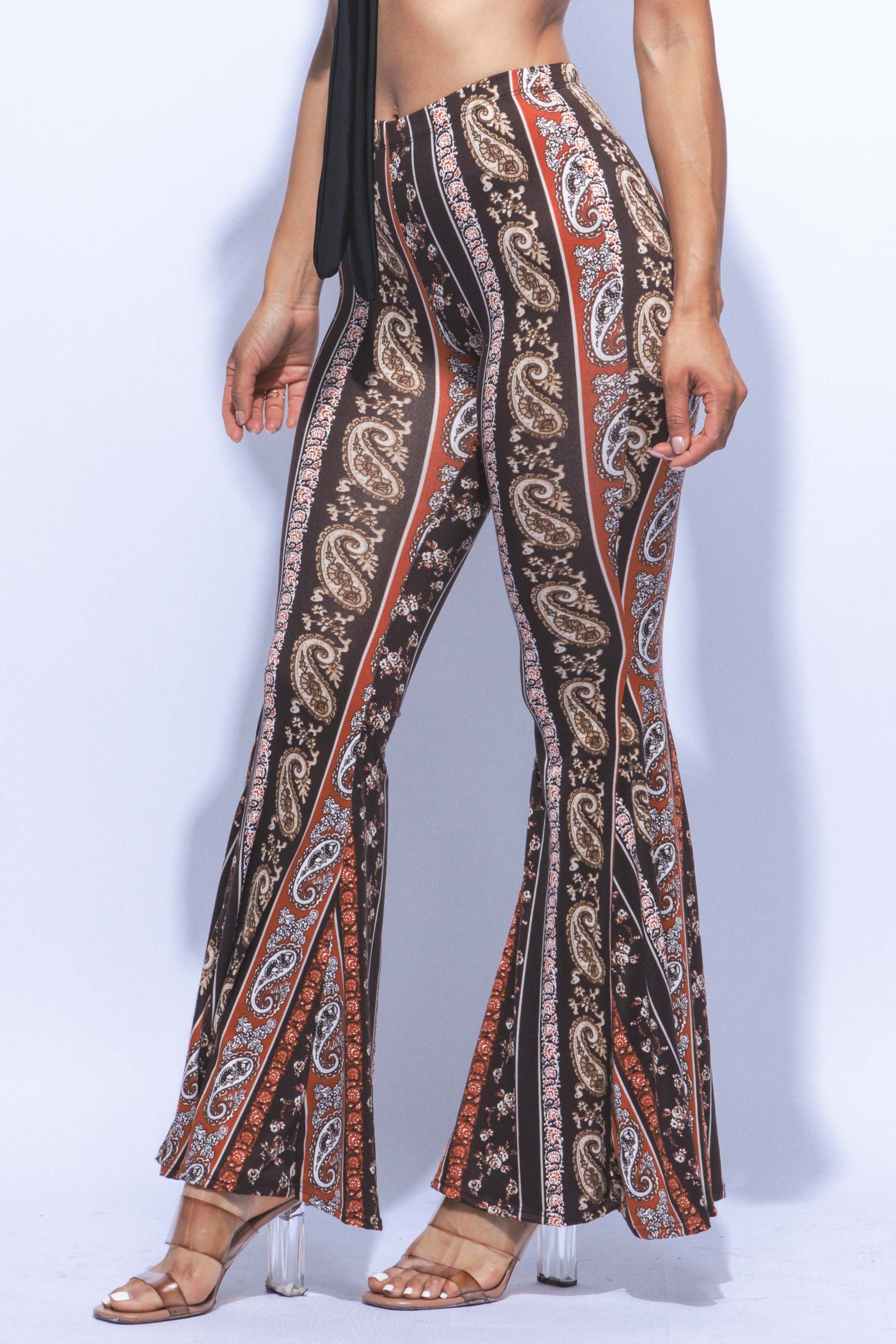 Super flared bell bottom boho printed pants