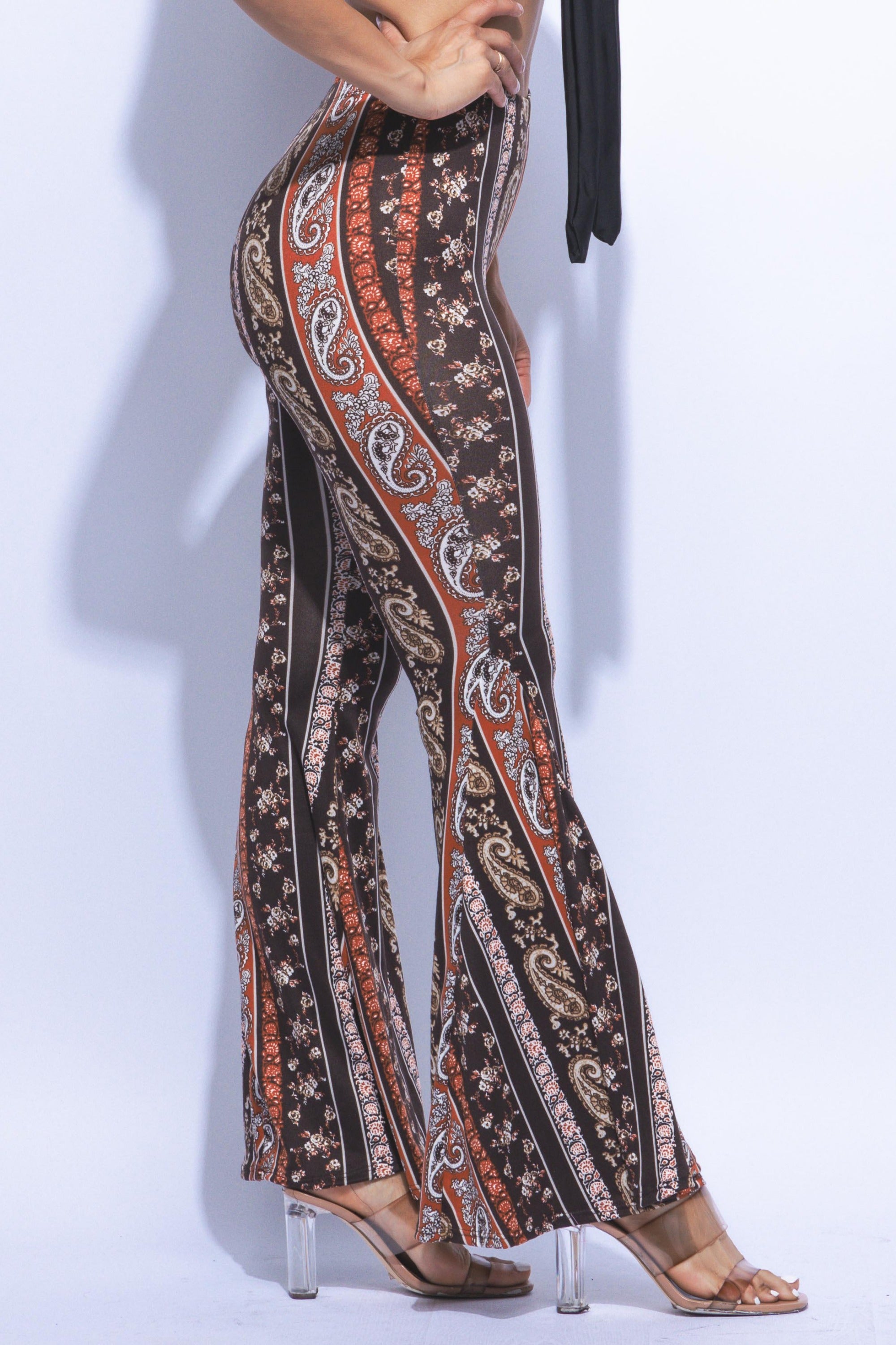 Super flared bell bottom boho printed pants