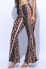 Super flared bell bottom boho printed pants