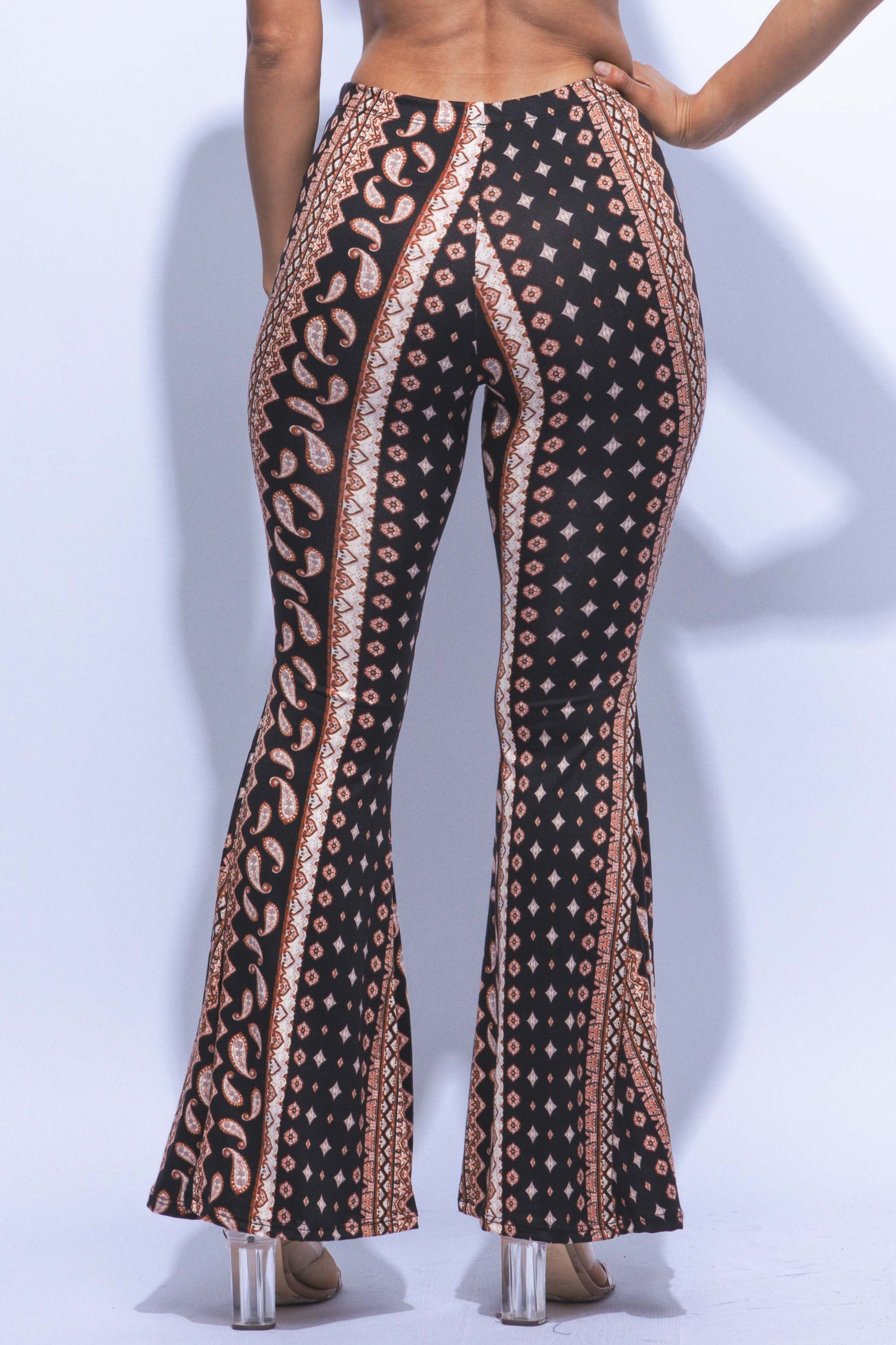 Super flared bell bottom boho printed pants