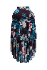 Asymmetrical hem floral skirt