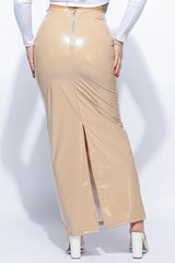 Latex maxi skirt