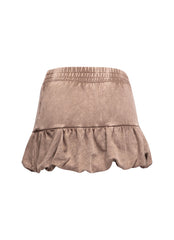 Washed bubble mini skirt