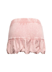 Washed bubble mini skirt