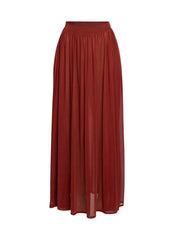 Sheer mesh maxi skirt with shorts lining