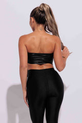 Super size bow sleeveless tube top