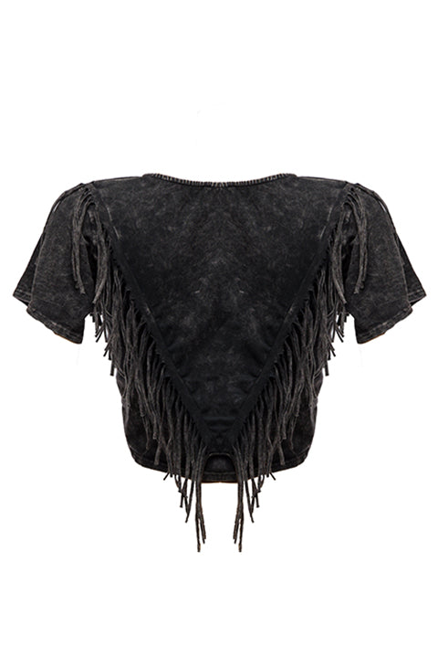 Fringe detailed top