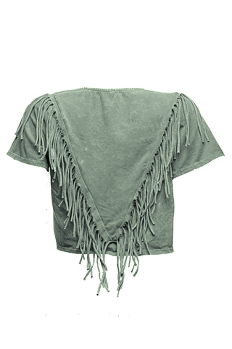 Fringe detailed top