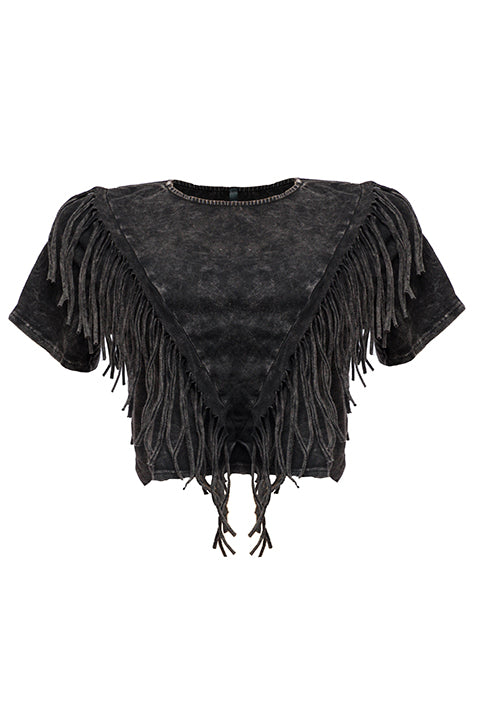 Fringe detailed top