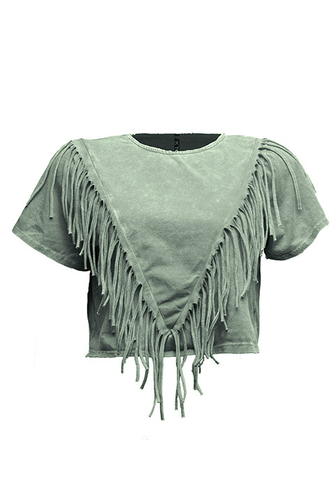 Fringe detailed top