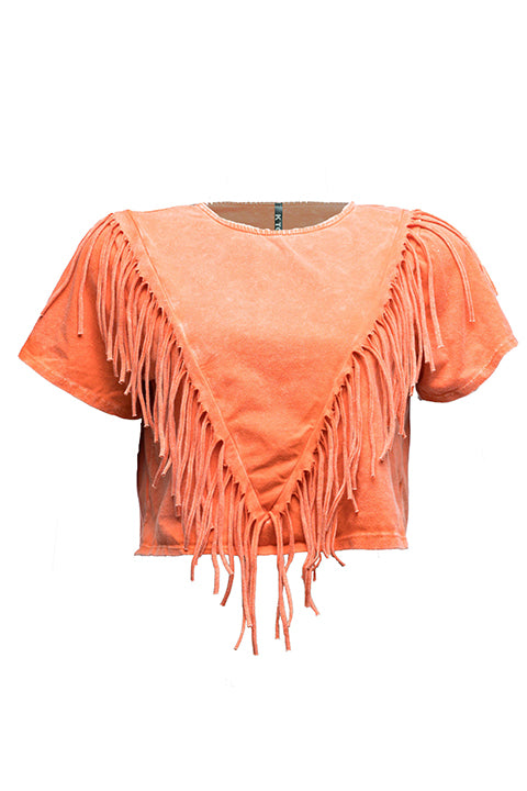 Fringe detailed top