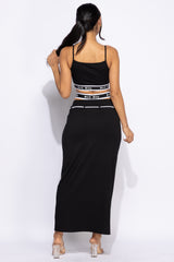 Tank crop top maxi skirt set