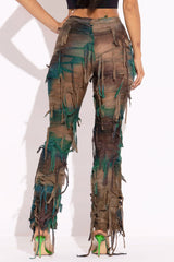 Distressed Flare Pant