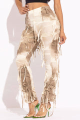 Distressed Flare Pant