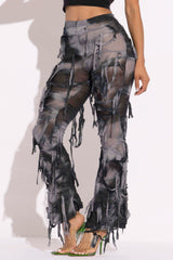 Distressed Flare Pant