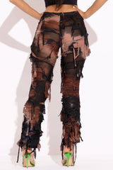 Distressed Flare Pant