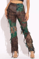 Distressed Flare Pant