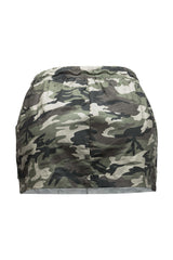 Camo drawstring mini skirt