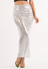 Sequin maxi skirt