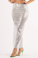 Sequin maxi skirt