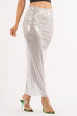 Sequin maxi skirt