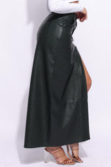 Thigh slit maxi skirt