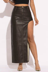 Thigh slit maxi skirt