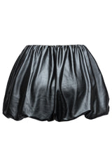 PU Leather Bubble Mini Skirt