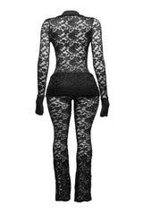 Lace bodysuit & pants set